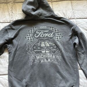 Ford Graphic Hoodie in Gray